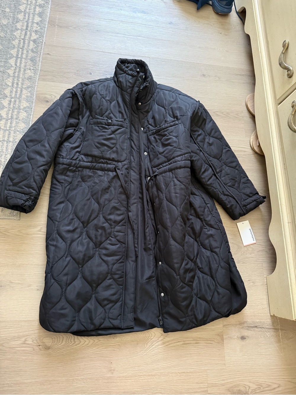 Motherhood maternity black Quilted Maternity Puffer Jacket